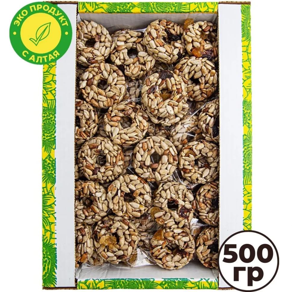  Козинаки из подсолнечника с медом и сухофруктами "Зачетные" 500г в Батайске