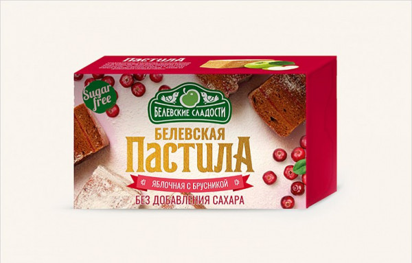 №2 Пастила  200г диетическая с КЛЮКВОЙ, НОВЫЙ ФОРМАТ (4*50г)    в Батайске