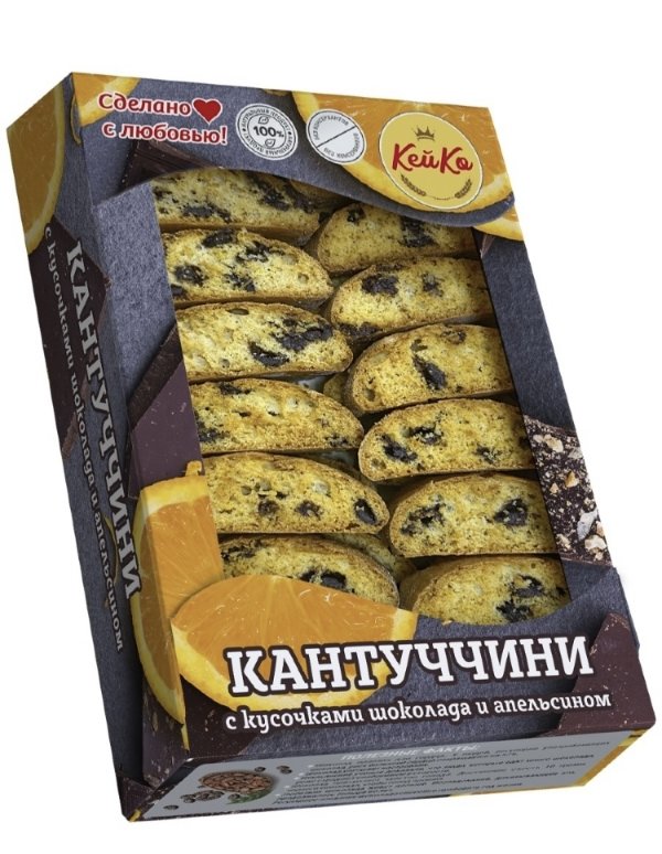 №3 Кей Ко Кантуччини с кусочками шоколада и апельсином, 200г   в Батайске