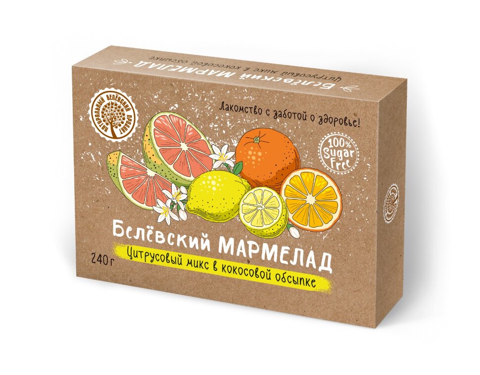  Мармелад белевский на фруктозе 240г "Цитрусовый микс" в Батайске