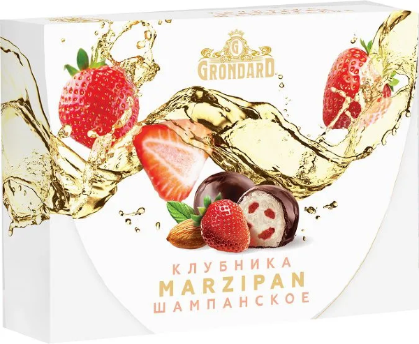 №1 TM Grondard       (10185) Конфеты глазированные Марципановые Клубника и Шампанское, 98г в Батайске
